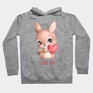 Cute squirrel with heart Hoodie